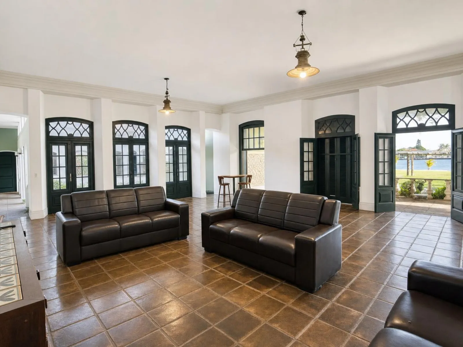 Sala de estar da Casa Mares em Cabo Frio